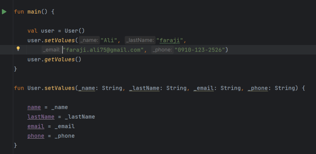 استفاده از افزونه نویسی (Extension Function) در کلاس Main